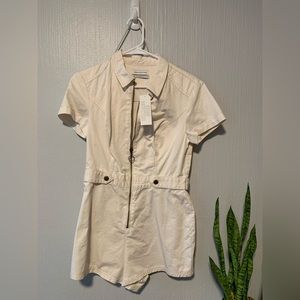 Urban Outfitters white utility romper NWT
